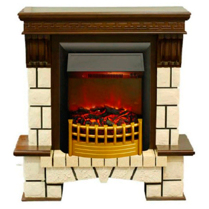 

Камин с декоративной решеткой Real-Flame, Мульти, Real-Flame Stone new STD/EUG AO (DN) с очагом Rimini