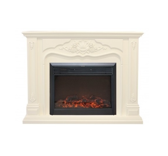 Деревянный портал для камина Real-Flame VICTORIA 26, цвет белый - фото 10
