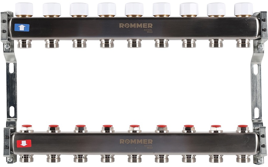 Для отопления Rommer 1/3/4x9 с запорными клапанами (RMS-3200-000009) для отопления rommer 1 3 4x10 с запорными клапанами rms 3200 000010