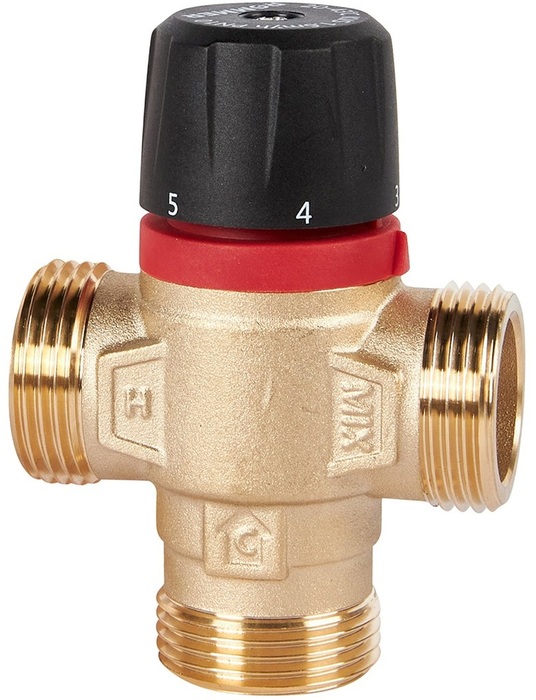 Смесительный клапан Rommer трехходовой термостатический смесительный клапан valtec с центральным смешением vt mr02 n 0603