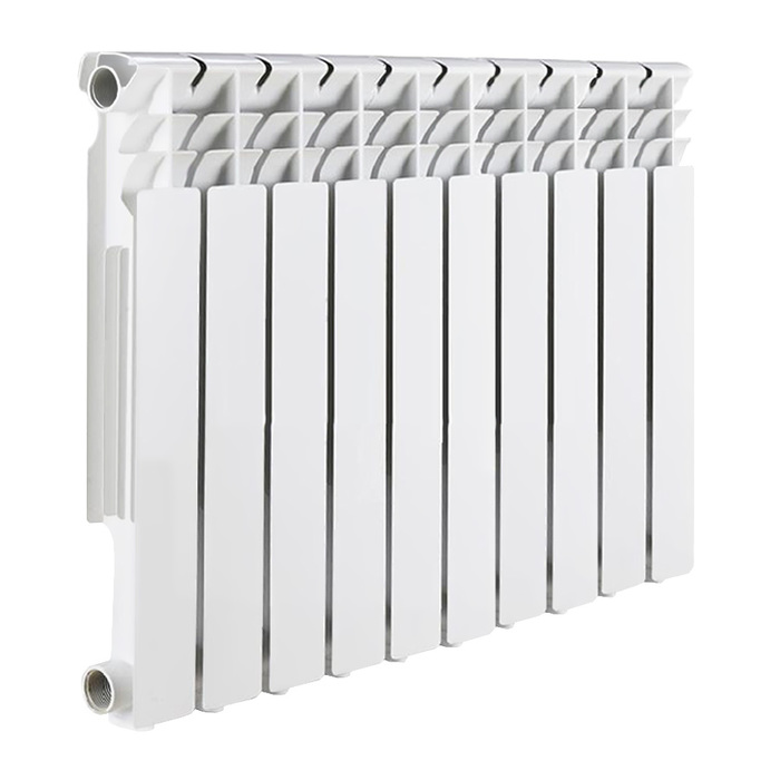 Алюминиевый радиатор Rommer Plus 500 10 секций, цвет белый - фото 1