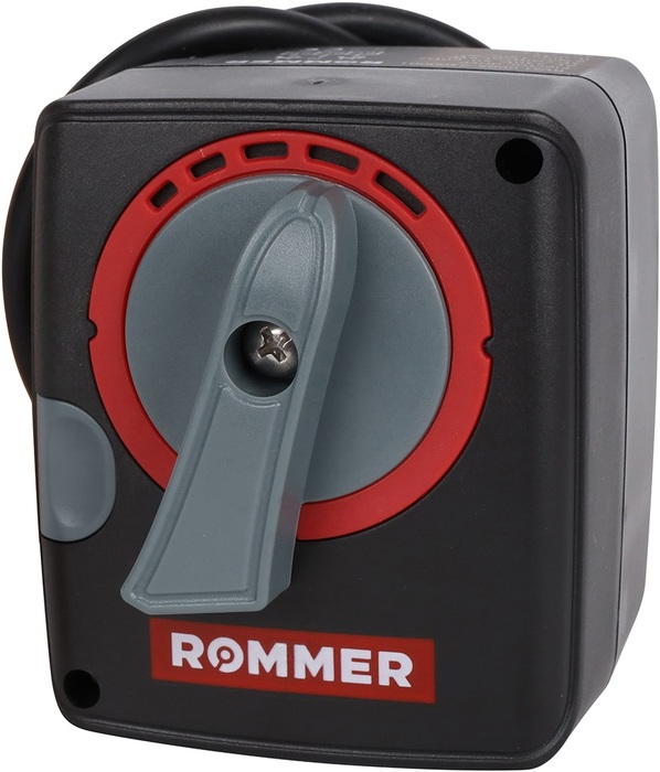 Сервопривод Rommer привод термоэлектрический нормально открытый emo t no с кабелем 0 8 м 24v