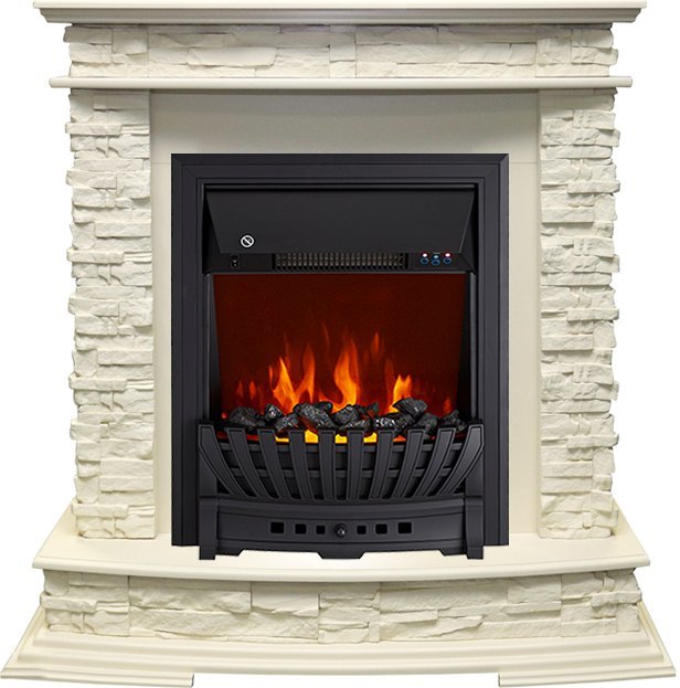 

Электрокамин с классическим очагом 2D Royal Flame, Слоновая кость, Royal Flame Luzern c очагом Aspen Black