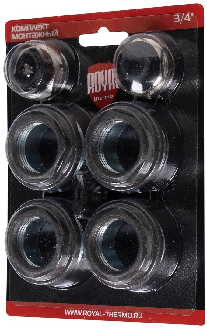 

Набор присоединительный Royal Thermo, Royal Thermo 1”х 3/4" черный