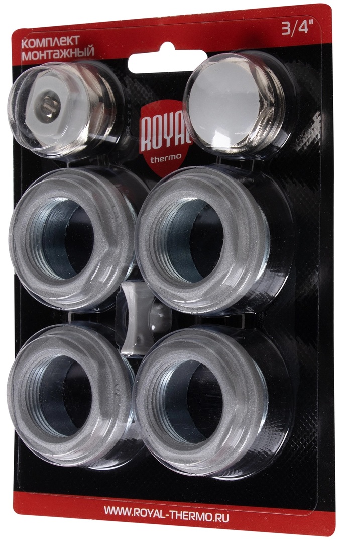 

Набор присоединительный Royal Thermo, Royal Thermo 1”х 3/4" серебристый