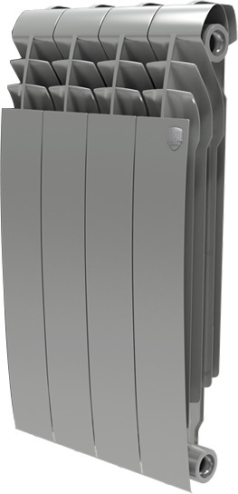 Биметаллический радиатор Royal Thermo BiLiner 500 Silver Satin 4 секц, цвет серебро - фото 1