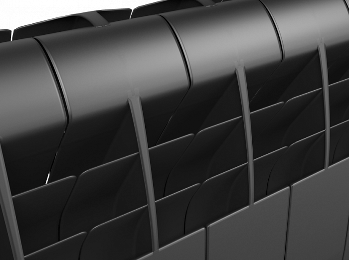 Биметаллический радиатор Royal Thermo Biliner 350 VD 4 секц. Noir Sable, цвет черный - фото 3