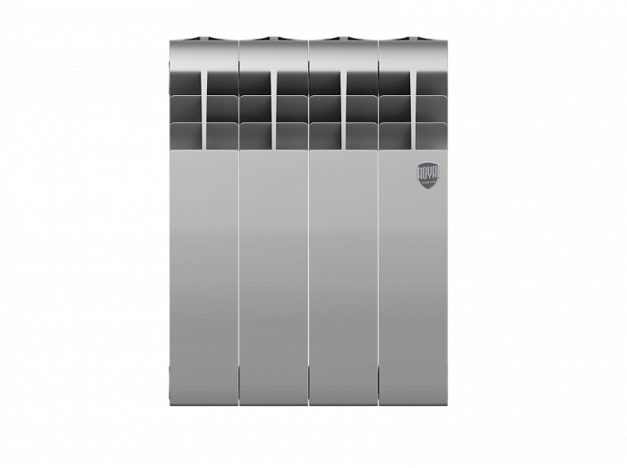 Биметаллический радиатор Royal Thermo Biliner 350 VD 4 секц. Silver Satin, цвет черный - фото 2