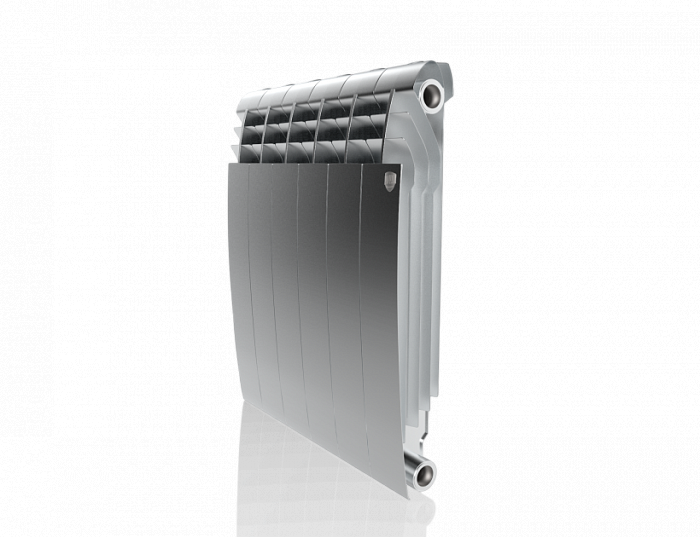Биметаллический радиатор Royal Thermo Biliner 500 VD 6 секц. Silver Satin, цвет серебро