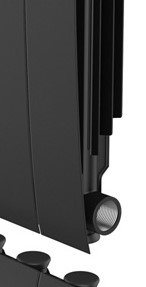Алюминиевый радиатор Royal Thermo Biliner Alum 500 Noir Sable 10 секц, цвет черный - фото 4