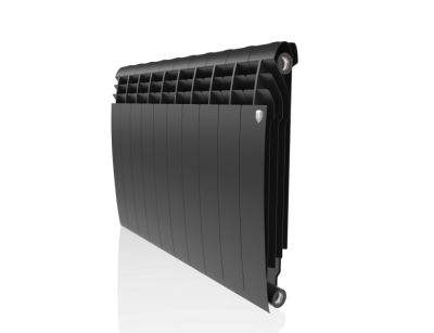 Алюминиевый радиатор Royal Thermo Biliner Alum 500 Noir Sable 10 секц, цвет черный - фото 2