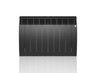 Алюминиевый радиатор Royal Thermo Biliner Alum 500 Noir Sable 10 секц, цвет черный - фото 1
