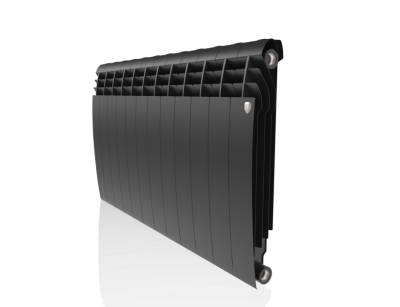Алюминиевый радиатор Royal Thermo Biliner Alum 500 Noir Sable 12 секц, цвет черный - фото 2