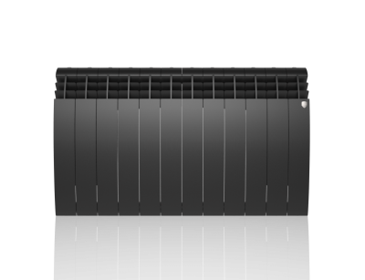 Алюминиевый радиатор Royal Thermo Biliner Alum 500 Noir Sable 12 секц, цвет черный - фото 1