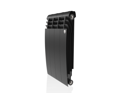 Алюминиевый радиатор Royal Thermo Biliner Alum 500 Noir Sable 4 секц, цвет черный - фото 2