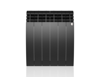 Алюминиевый радиатор Royal Thermo Biliner Alum 500 Noir Sable 6 секц, цвет черный - фото 1