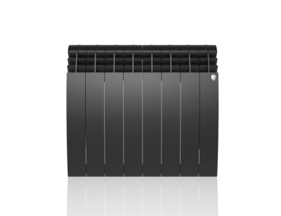 Алюминиевый радиатор Royal Thermo Biliner Alum 500 Noir Sable 8 секц, цвет черный - фото 1