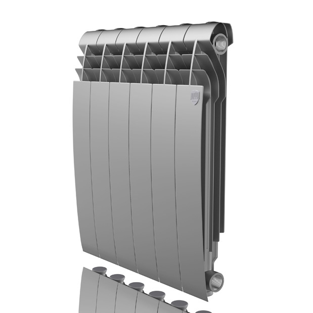 Алюминиевый радиатор Royal Thermo Biliner Alum 500 Silver Satin 6 секц, цвет серебро - фото 2
