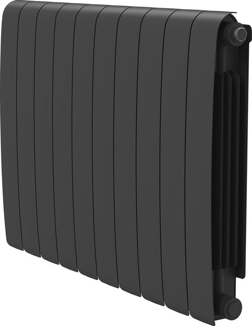 Биметаллический радиатор Royal Thermo Eclipse 500 Чёрный - 10 секц.