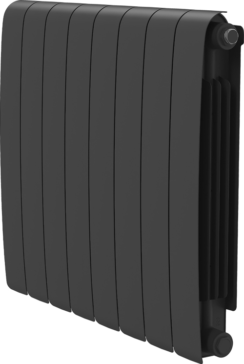 Биметаллический радиатор Royal Thermo Eclipse 500 Чёрный - 8 секц.