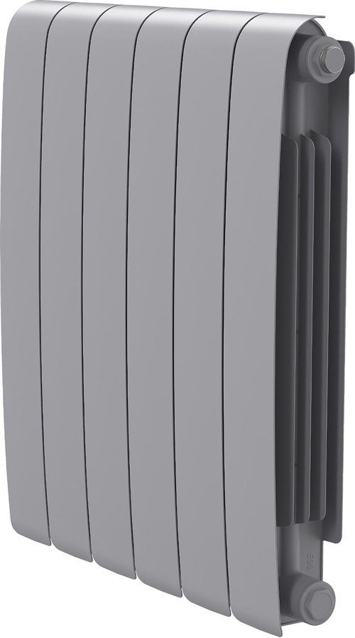 Биметаллический радиатор Royal Thermo Eclipse 500 Серебристый - 6 секц.