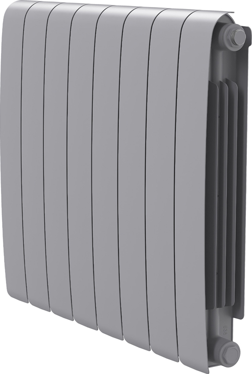 Биметаллический радиатор Royal Thermo Eclipse 500 Серебристый - 8 секц.