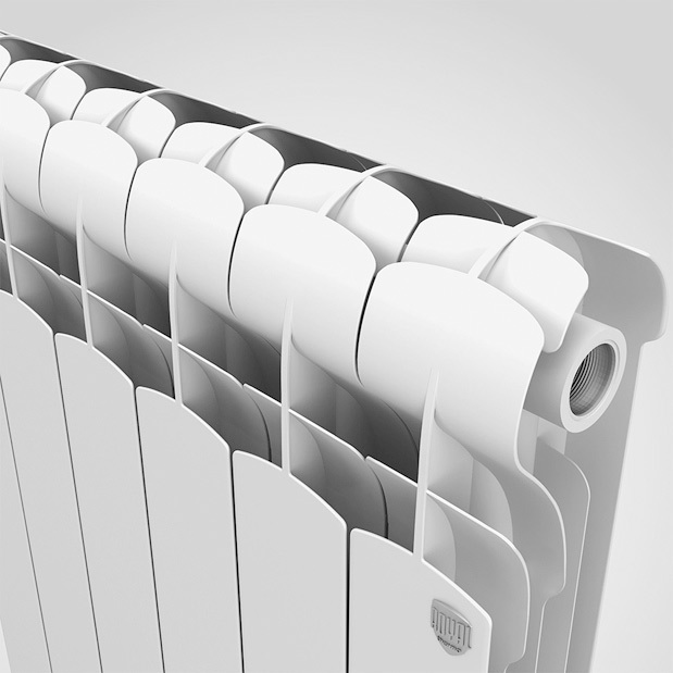Алюминиевый радиатор Royal Thermo Indigo 500 10 секц, цвет белый - фото 2