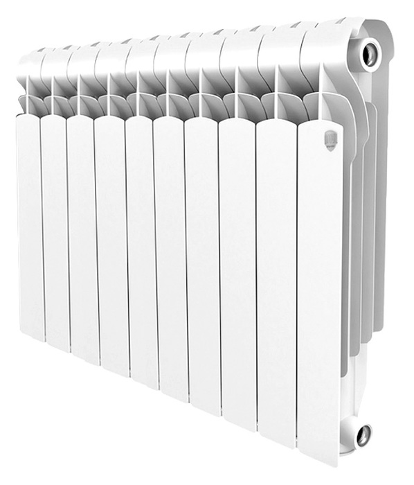 Алюминиевый радиатор Royal Thermo Indigo 500 10 секц, цвет белый - фото 1