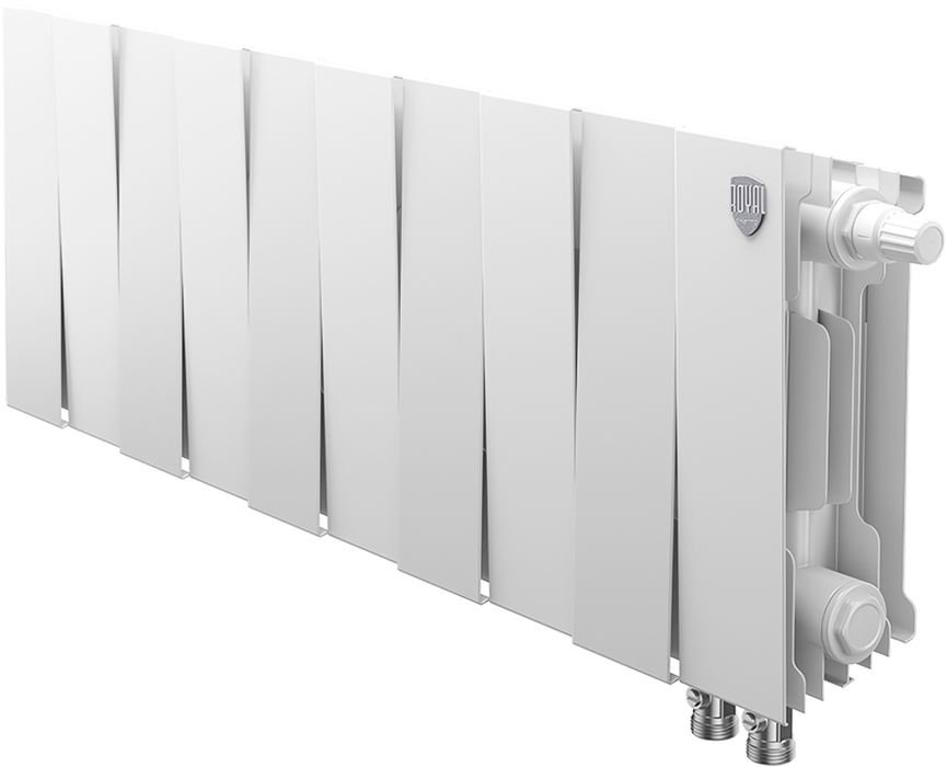 Биметаллический радиатор Royal Thermo Pianoforte 200 VD 10 секц. Bianco Traffico, цвет белый - фото 1