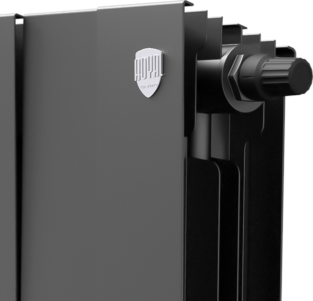 Биметаллический радиатор Royal Thermo Pianoforte 300 VD 10 секц. Noir Sable, цвет черный - фото 2