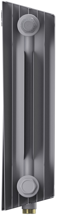 Биметаллический радиатор Royal Thermo Pianoforte 300 VD 10 секц. Silver Satin, цвет серый - фото 3