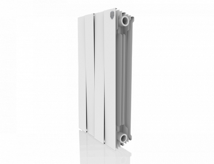 Биметаллический радиатор Royal Thermo Pianoforte 500 VD 4 секц. Bianco Traffico, цвет белый - фото 1
