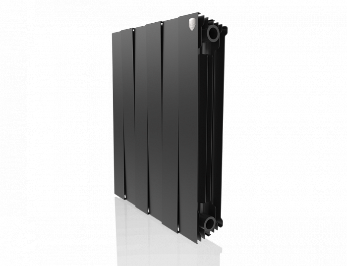 Биметаллический радиатор Royal Thermo Pianoforte 500 VD 6 секц. Noir Sable, цвет черный