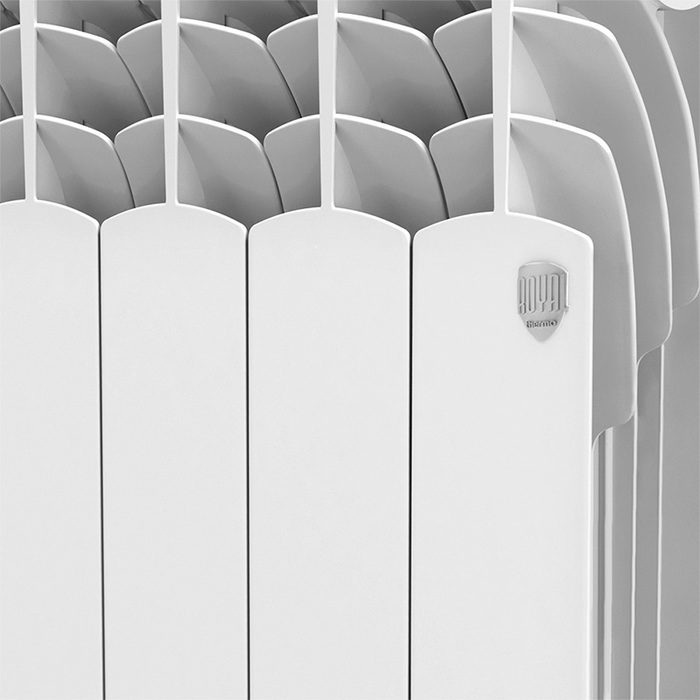 Биметаллический радиатор Royal Thermo Revolution Bimetall 500 4 секц, цвет белый - фото 3