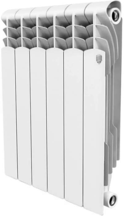 Биметаллический радиатор Royal Thermo Revolution Bimetall 500 6 секц, цвет белый - фото 1