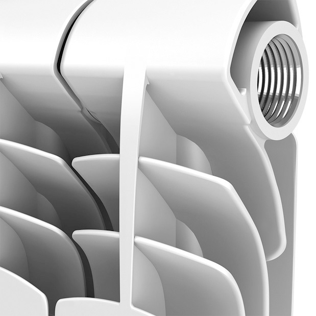 Биметаллический радиатор Royal Thermo Vittoria 500 10 секц, цвет белый - фото 2