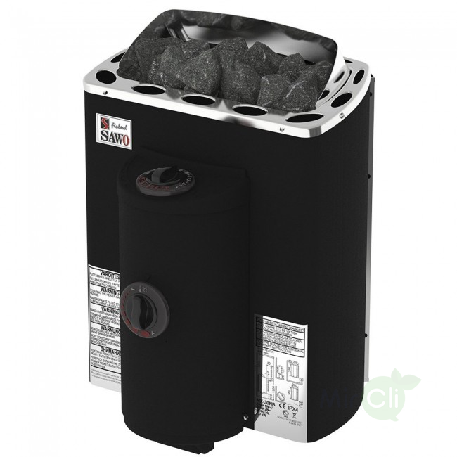 Электрическая печь 5 кВт SAWO MX-36NB-P-F, цвет черный