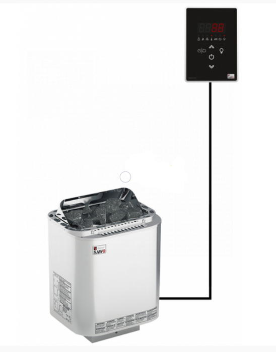 Электрическая печь 5 кВт SAWO NRMNC-30Ni2-Z, цвет хром - фото 3