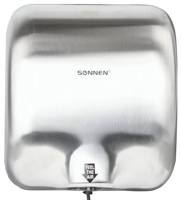 Металлическая сушилка для рук SONNEN HD-999, цвет серый - фото 1