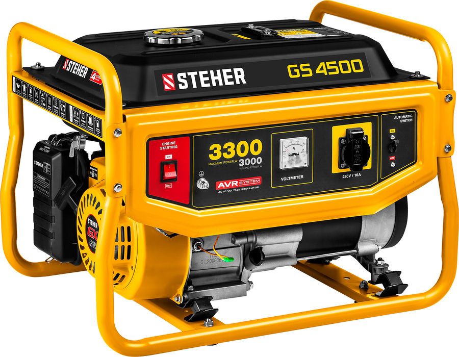 бензиновый генератор steher gs 4500 3300 вт Бензиновый STEHER GS-4500