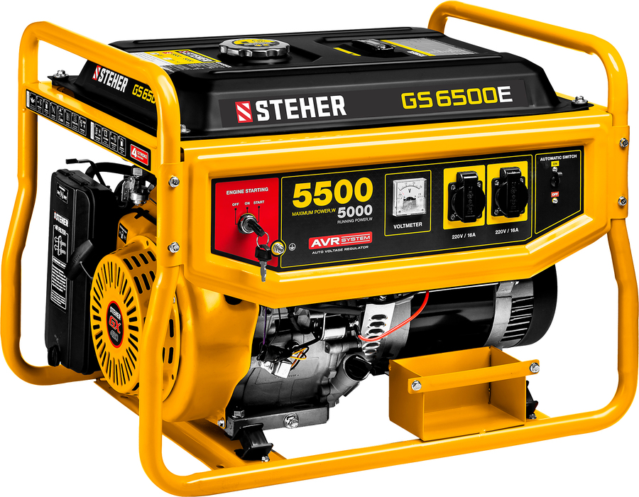 Бензиновый STEHER бензиновый генератор steher steher 2 5 2 8 квт однофазный синхронный щеточный gs 3500