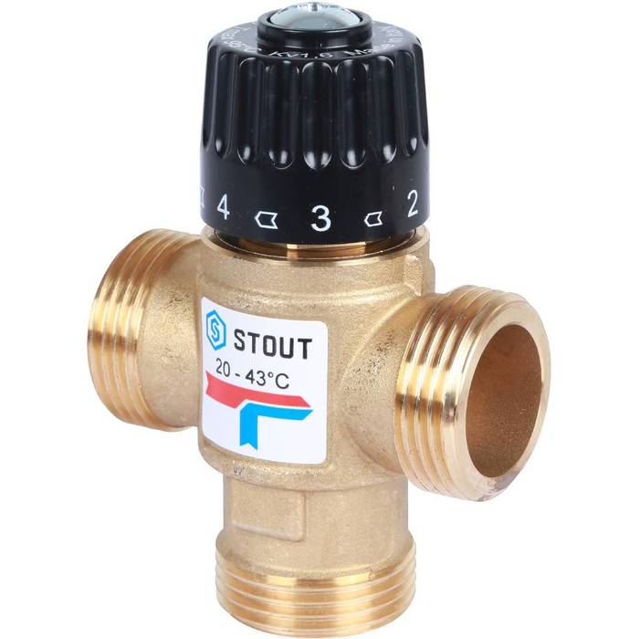Смесительный клапан STOUT 3 х ходовой смесительный клапан stout