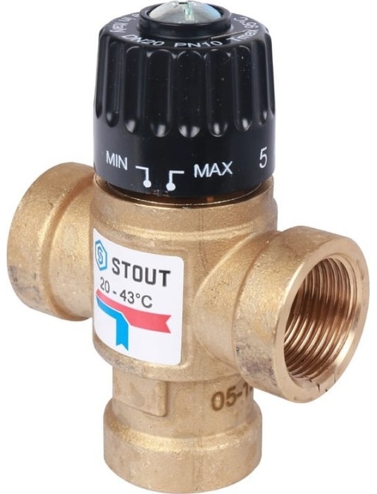 Смесительный клапан STOUT термостатический смесительный клапан 1 нр stout svm 0120 166025
