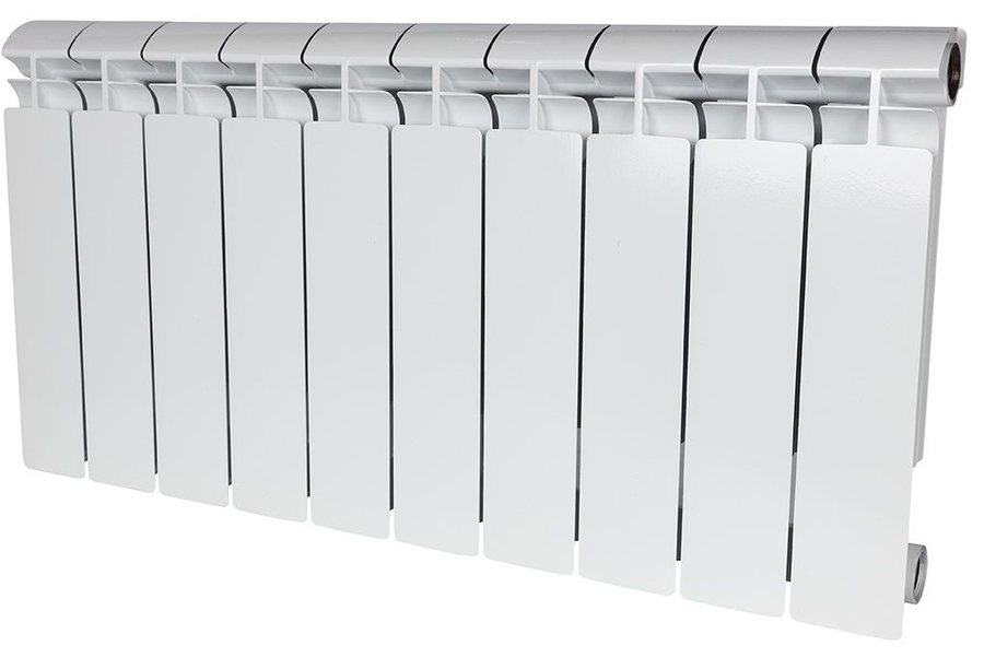 Алюминиевый радиатор STOUT ALPHA 350 10 секций (SRA-2310-035010), цвет белый STOUT ALPHA 350 10 секций (SRA-2310-035010) - фото 1
