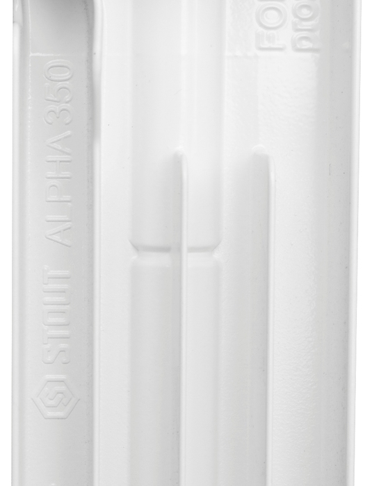 Алюминиевый радиатор STOUT ALPHA 350 8 секций (SRA-2310-035008), цвет белый STOUT ALPHA 350 8 секций (SRA-2310-035008) - фото 7