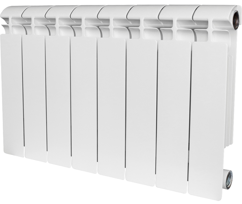 Алюминиевый радиатор STOUT ALPHA 350 8 секций (SRA-2310-035008), цвет белый