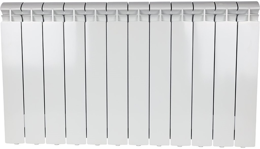 Алюминиевый радиатор STOUT ALPHA 500 12 секций, цвет белый - фото 2