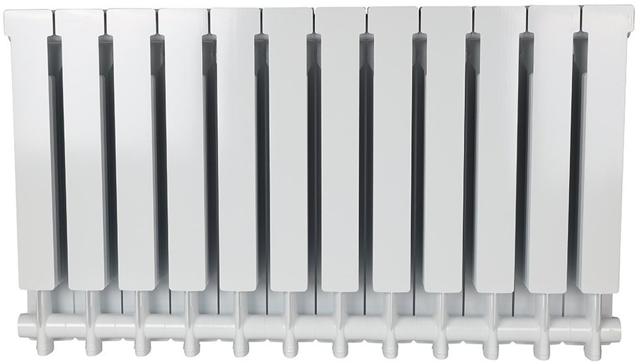 Алюминиевый радиатор STOUT ALPHA 500 12 секций, цвет белый - фото 3