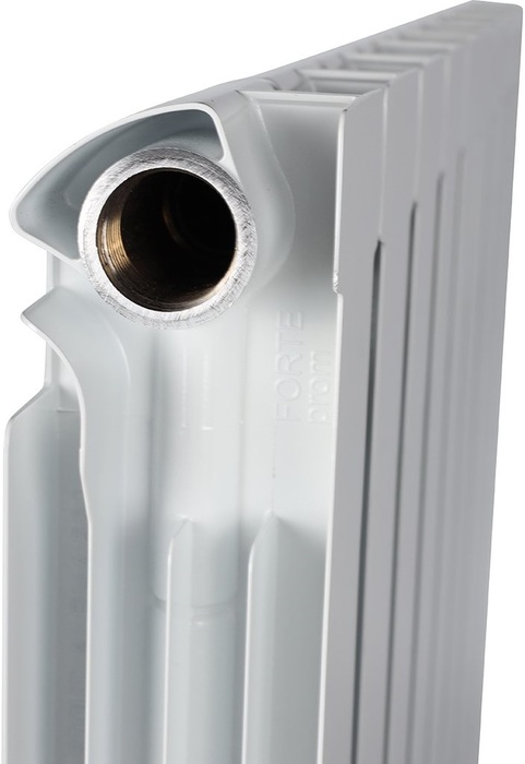 Алюминиевый радиатор STOUT ALPHA 500 12 секций, цвет белый - фото 7