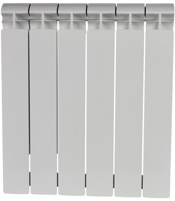 Алюминиевый радиатор STOUT ALPHA 500 6 секций, цвет белый - фото 2